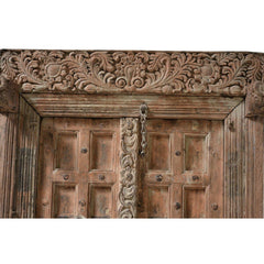 Indian Vintage Antique Hand Carved Solid Wood Door 71