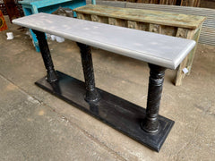 French Provincial Style Pillar Console Table