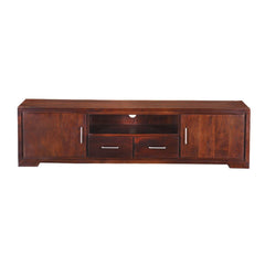 Cromer Indian Solid Wood Two Drawer TV Unit Console Cabinet