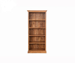 Sheesham Indian Style Open Bookcase With 5 Shelves Natural