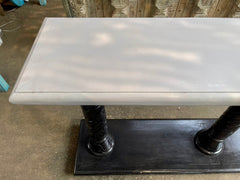 French Provincial Style Pillar Console Table