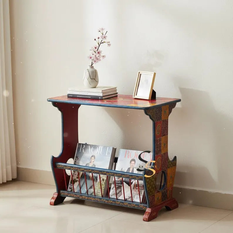 Avani Hand Painted Solid Wood Console Table 70
