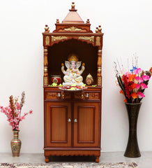 Sheesham Wood Handmade Mandir Home Temple In Brown