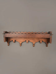 Handmade Home Decor Carved Mango Wood Wall Shelf 01