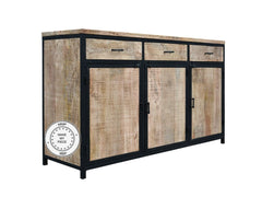 Industrial Barn Indian Solid Wood Buffet Sideboard Natural