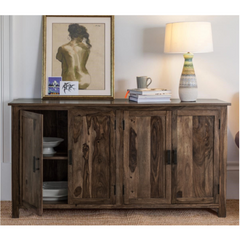 The Attic California Solid Wood Sideboard Walnut