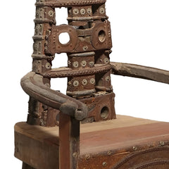 Earth Industrial metal and wood Chair 20