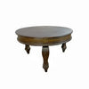 Indian Antique Hand Carved Solid Wood With Brass Work Coffee Table C131