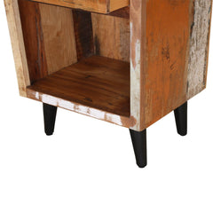 Boston Indian Furniture Hollywood Reclaimed Wood 1 Drawer Bedside