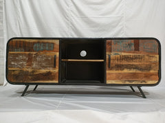 Miller Industrial Reclaimed Wood Boat Timber TV Unit Large Plasma Stand 1.6m