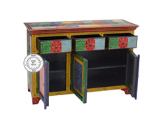 Pandora Hand Painted Indian Buffet Sideboard Multicolour