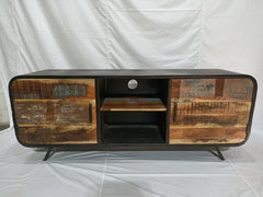 Miller Industrial Reclaimed Wood Boat Timber TV Unit Large Plasma Stand 1.6m