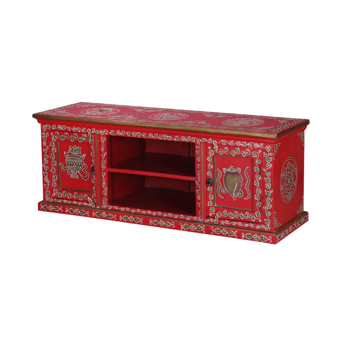 Pandora Hand Painted Solid Wood TV Unit