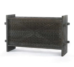 Indian Hand Carved Solid Wood Storage Blanket Box C39
