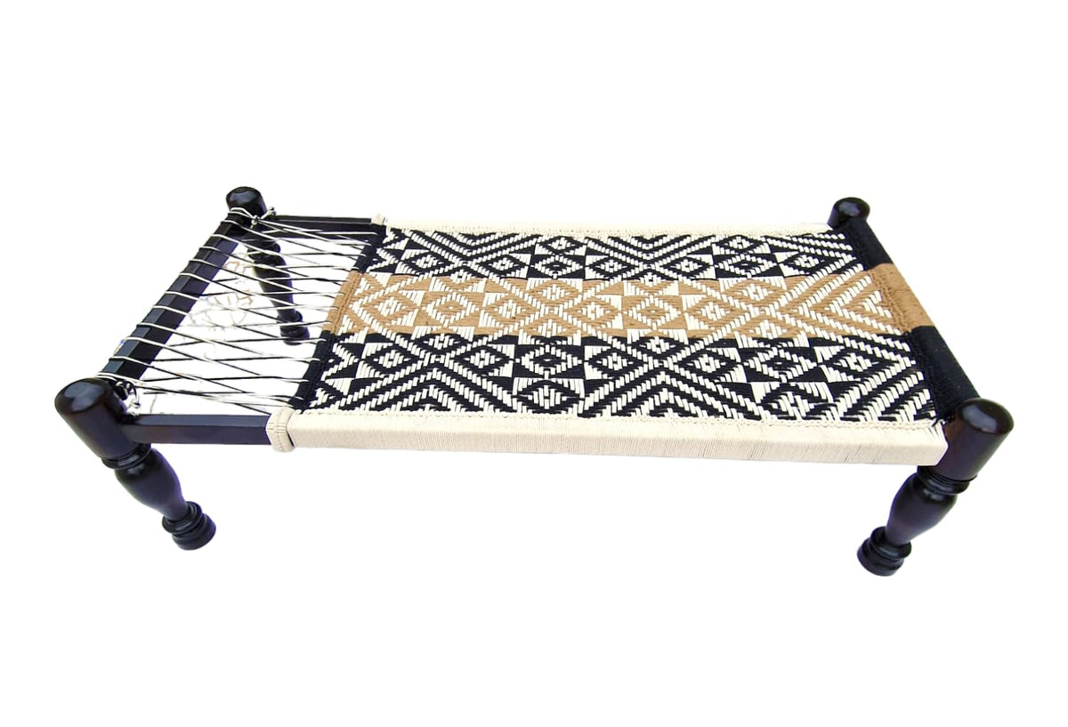 Indian Solid Wood Handmade Rajasthani Charpai Khat Manjhi Woven Charpai Daybed