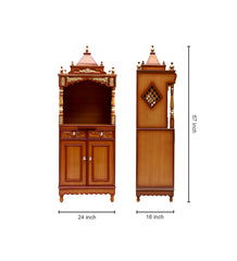 Sheesham Wood Handmade Mandir Home Temple In Brown