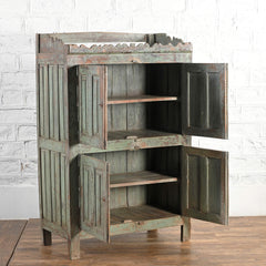 Antique Vintage Shabby Chic Wooden Rustic Cupboard Grey