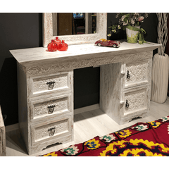 Hand Carved Solid Hard Wood Dresser Dressing Table D2