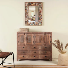 Indian Solid Wood Hand Carved Sideboard