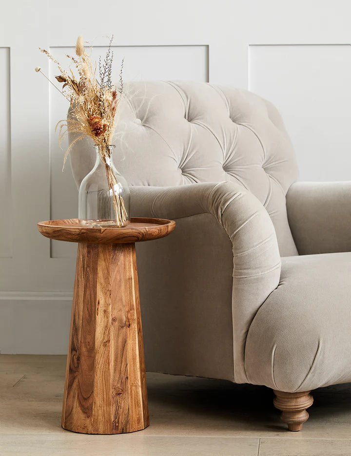 Indian Hand Carved Mango Wood Side Table 30