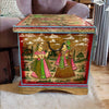 Indian Hand Painted Solid Wood Storage Blanket Box C43