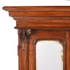 Antique Indian Hand Carved Solid Wood Almirah Cabinet Wardrobe 01