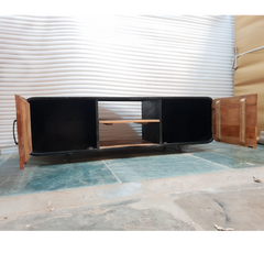 Miller Industrial Timber Plasma Stand Entertainment unit 2 doors 160cm