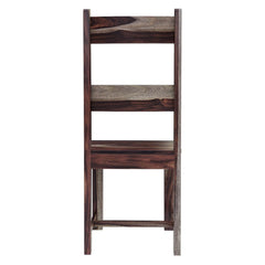 Modern Rustic Solid Wood Ladder Back Dining Chair Chocolate