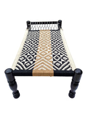 Indian Solid Wood Handmade Rajasthani Charpai Khat Manjhi Woven Charpai Daybed