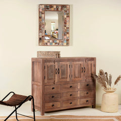 Indian Solid Wood Hand Carved Sideboard