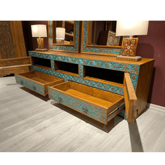Avani Indian Hand Painted Solid Wooden TV Unit 13