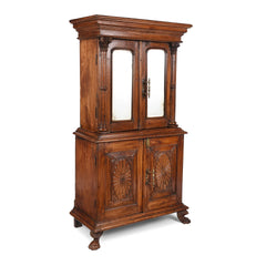 Antique Indian Hand Carved Solid Wood Almirah Cabinet Wardrobe 01