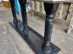 French Provincial Style Pillar Console Table