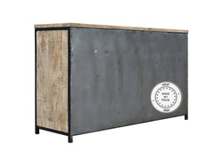 Industrial Barn Indian Solid Wood Buffet Sideboard Natural