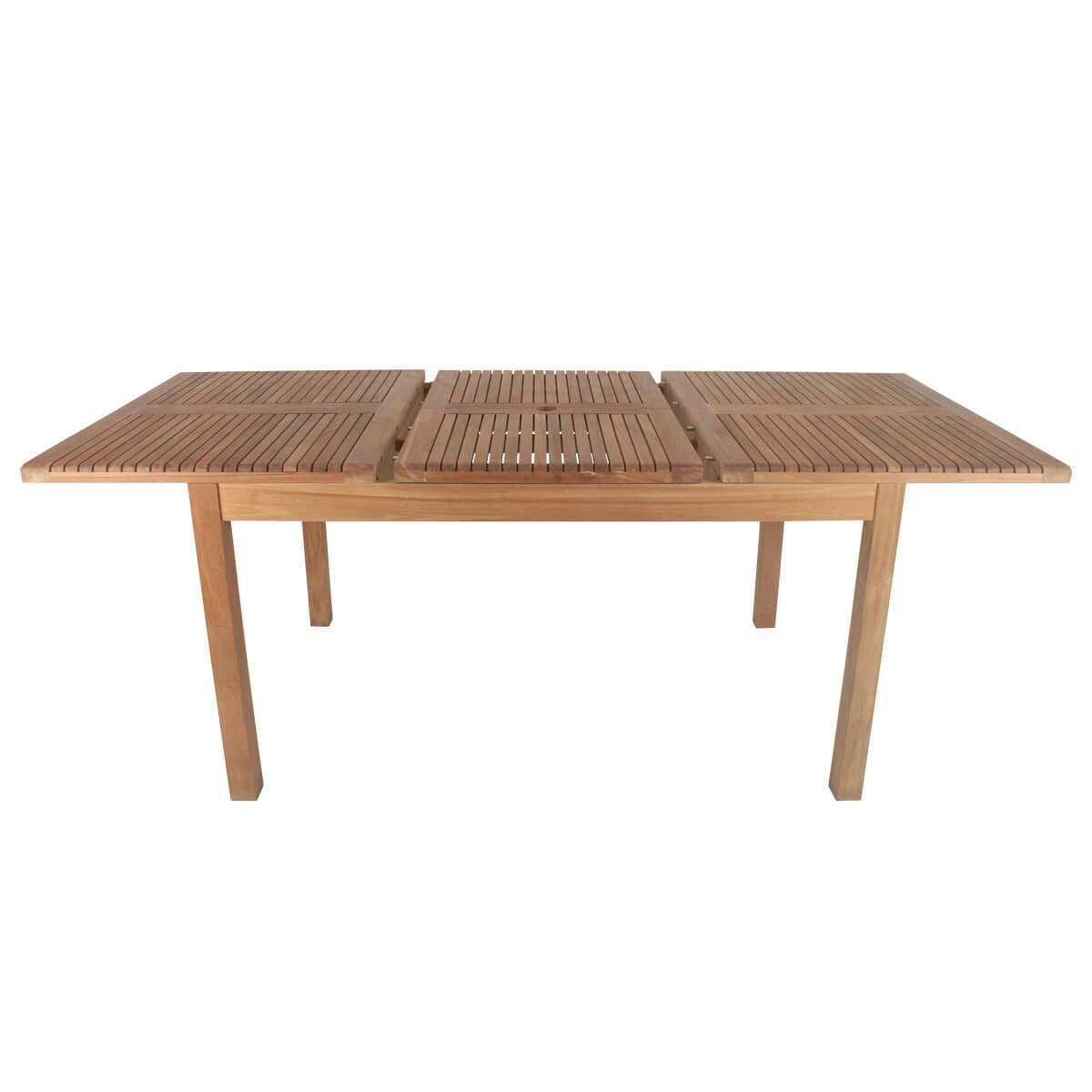 Boston Rustic Handcrafted Teak Wood Extension Dining Table