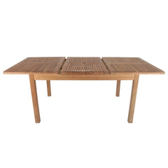 Boston Rustic Handcrafted Teak Wood Extension Dining Table