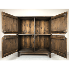 Indian Hand Carved Solid Hard Wood Cabinet D17