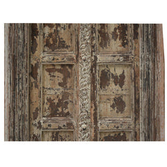 Indian Vintage Antique Hand Carved Solid Wood Door 72