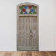 Indian Vintage Antique Handcrafted Solid Wood Door 42
