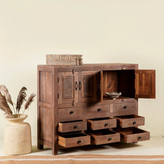 Indian Solid Wood Hand Carved Sideboard