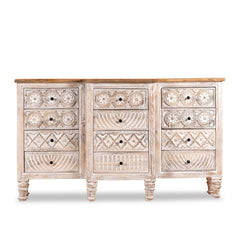 Kalah Hand Carved Solid Wooden Sideboard Buffet 92x160x45cm KLA0143  -  