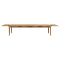 Boston Indian Solid Wood Large Extendable Dining Table For 16 People Natural