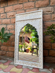 Indian Hand Carved Solid Wood Mirror Frame 118