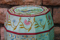 Indian Peacock Hand Painted Solid Wood Coffee Table C139
