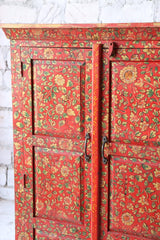 Avani Indian Hand Painted Solid Wood Cabinet Wardrobe D66