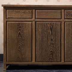 Indian Handmade Solid Wood 4 Doors & Drawers  Carved Sideboard