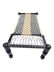 Indian Solid Wood Handmade Rajasthani Charpai Khat Manjhi Woven Charpai Daybed