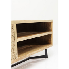 The Attic Forssa Solid Wood TV Unit Cabinet Natural