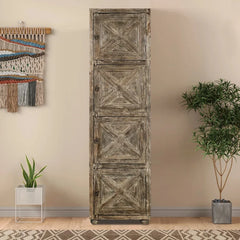 Hand Carved Solid Wooden Antique Door Cabinet Cupboard Wardrobe D139