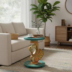 Hand Painted Solid Wood Duck Side Table 48